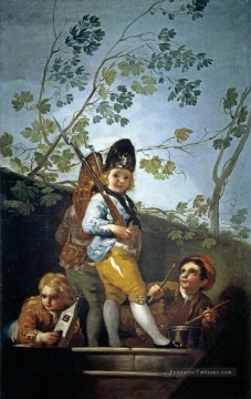 Garçons jouant aux soldats Francisco de Goya Peinture à l'huile